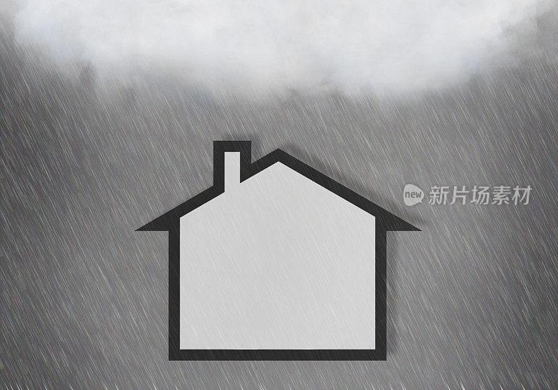 雨与房屋形状(点击查看更多)