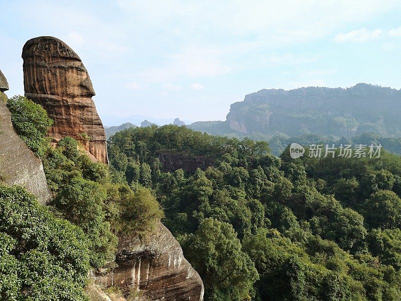 中国广东省丹霞山阳原石