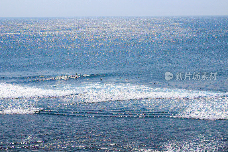 苏鲁班海滩，“蓝点海滩”，乌鲁瓦图，印度尼西亚