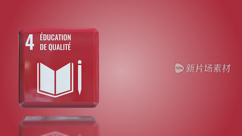 法国第4号优质教育3D盒可持续发展目标2030年与复制空间