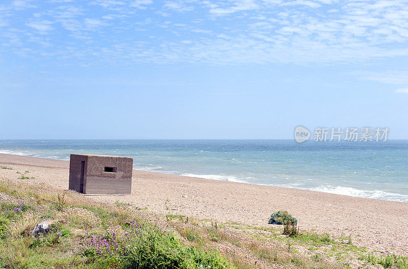 海岸防御碉堡，切希尔海滩，侏罗纪海岸，多塞特，英国