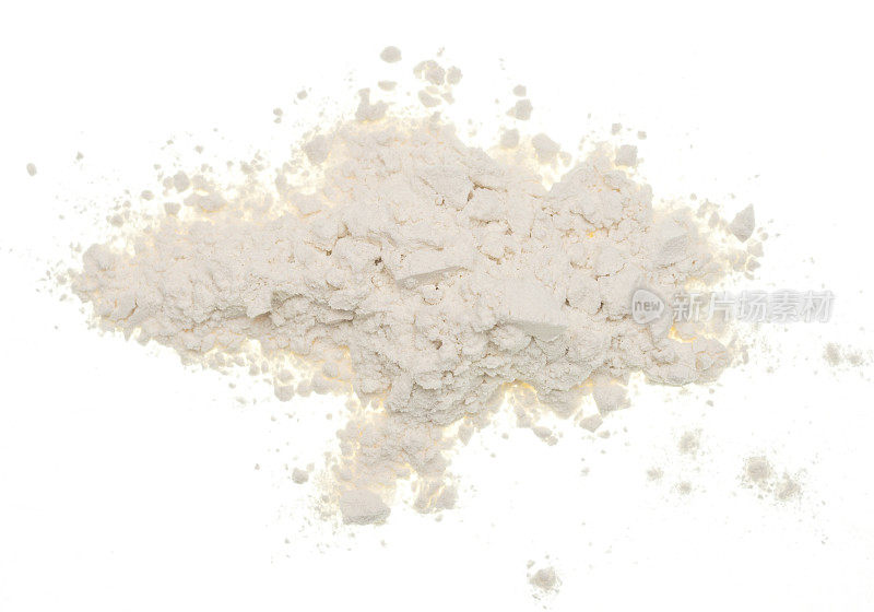 在白色的面粉
