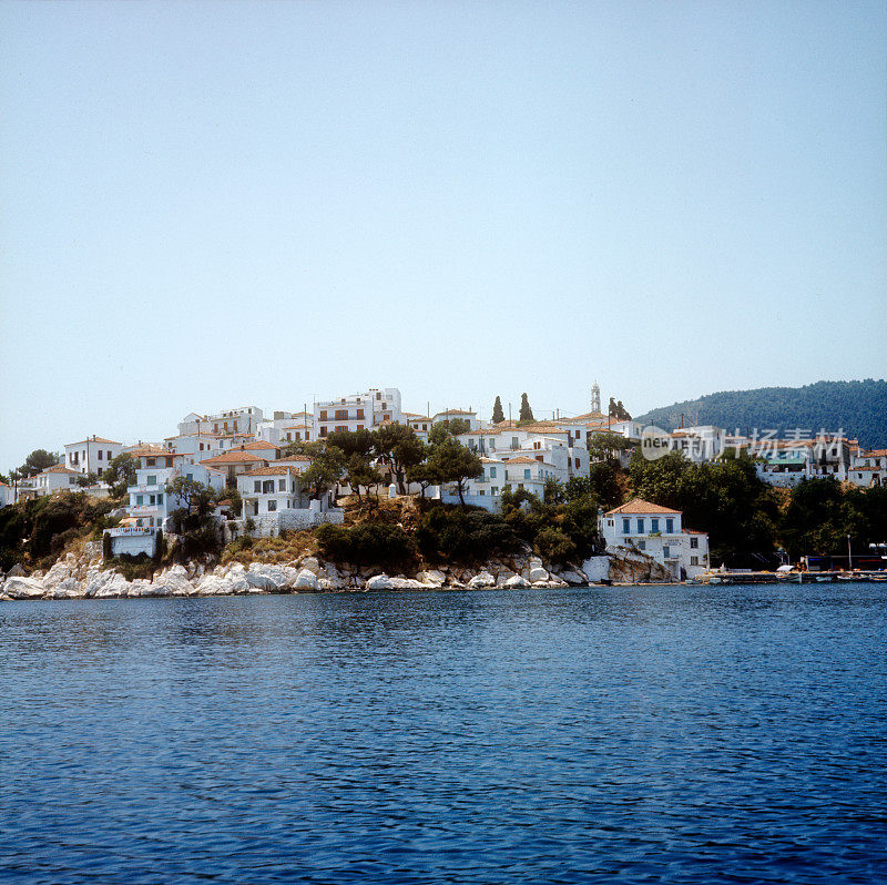 斯基亚索斯岛，希腊，一个村庄