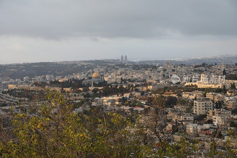 耶路撒冷老城的天际线