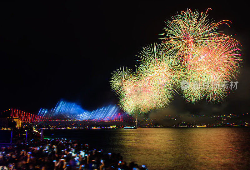 庆典，视觉盛宴，烟花，新年，伊斯坦布尔，节日