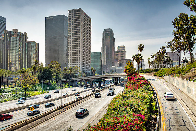 洛杉矶市中心天际线高速公路110