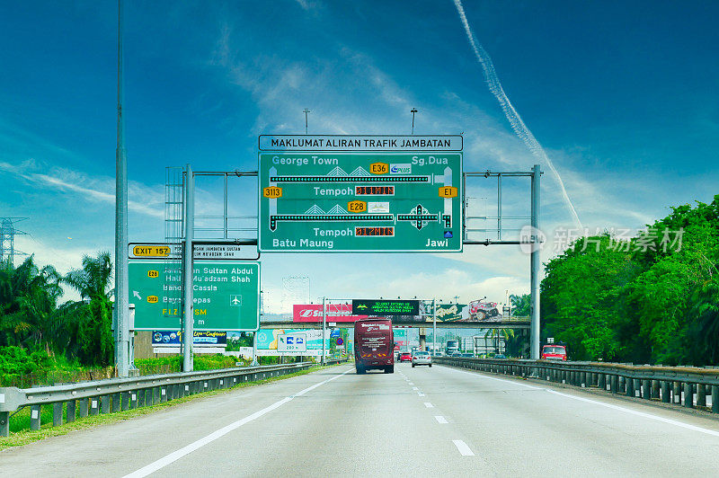 马来西亚槟城E1收费高速公路北行