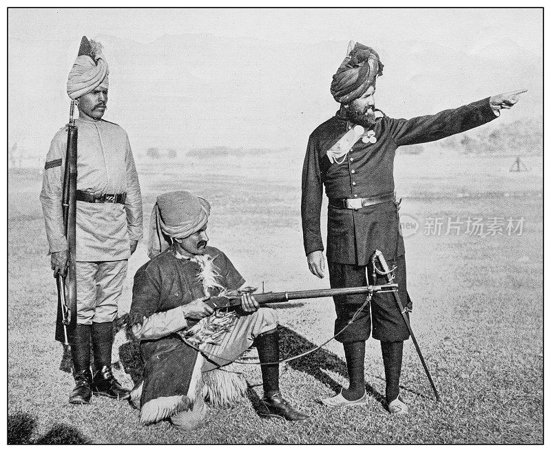 英国海军和陆军的古董照片:印度陆军