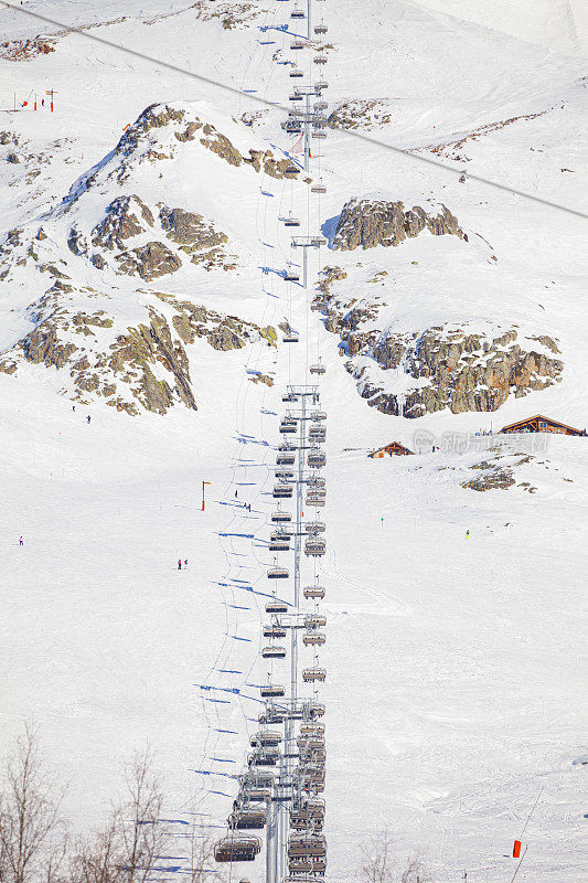 法国阿尔卑斯山的雪，阿尔卑斯山的滑雪斜坡