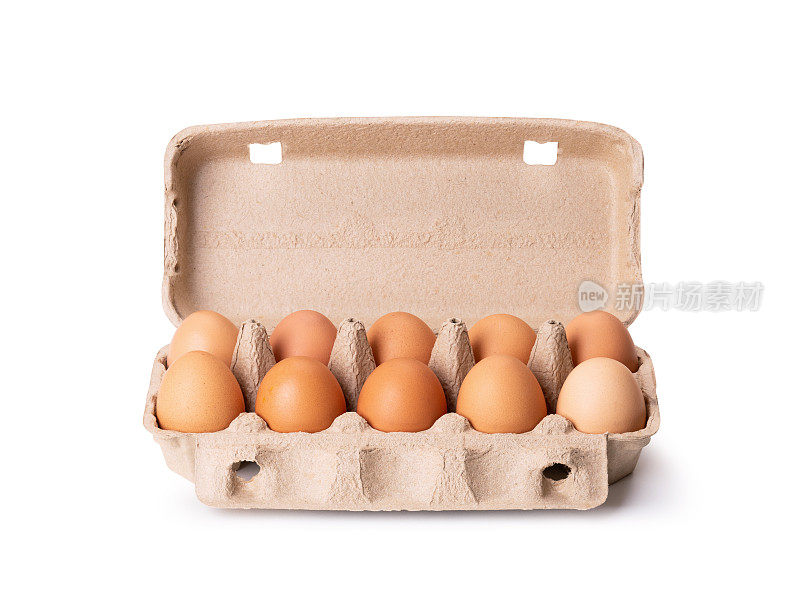 用纸箱包装的鸡蛋