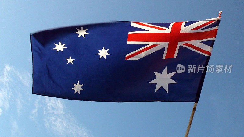 澳大利亚国旗和天空