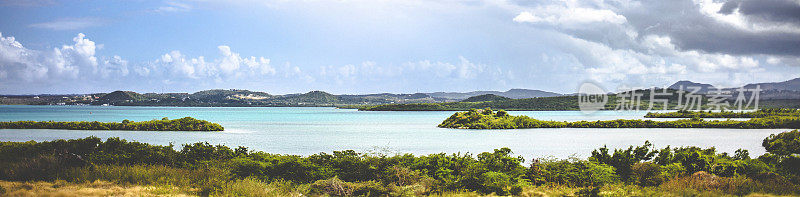 加勒比海的观点。安提瓜岛和巴布达。