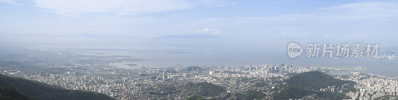 巴西里约热内卢全景，瓜纳巴拉湾城市观景