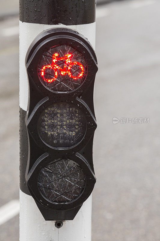 荷兰阿姆斯特丹的自行车红绿灯