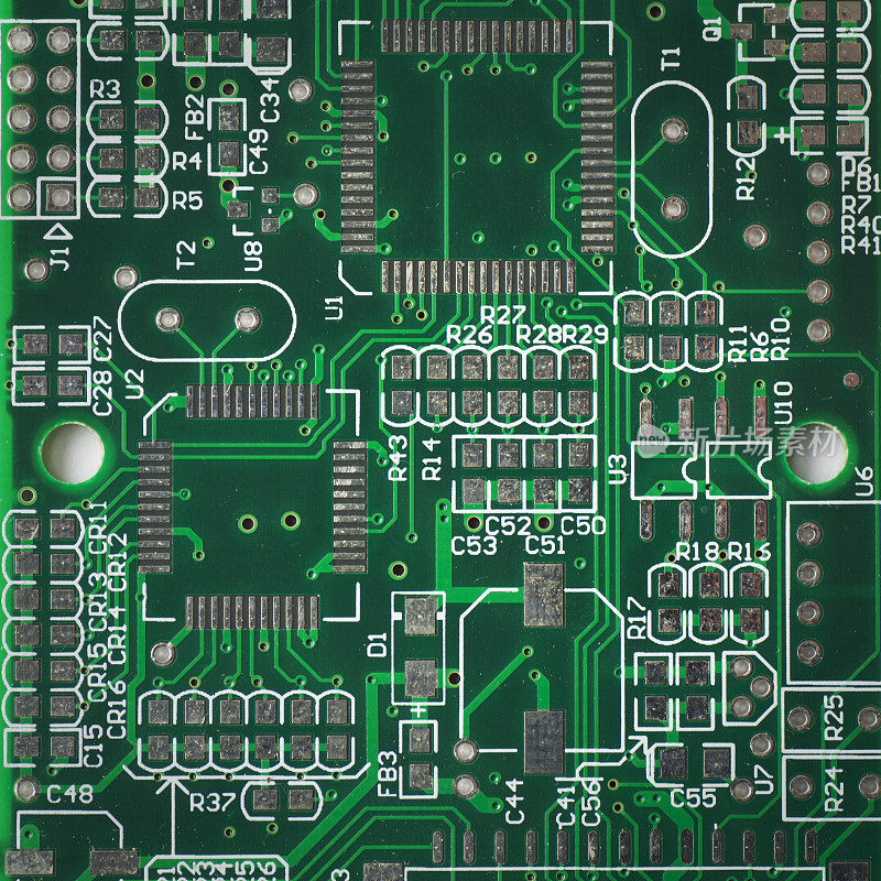 微距拍摄电路板背面