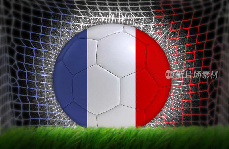 挂法国旗的足球