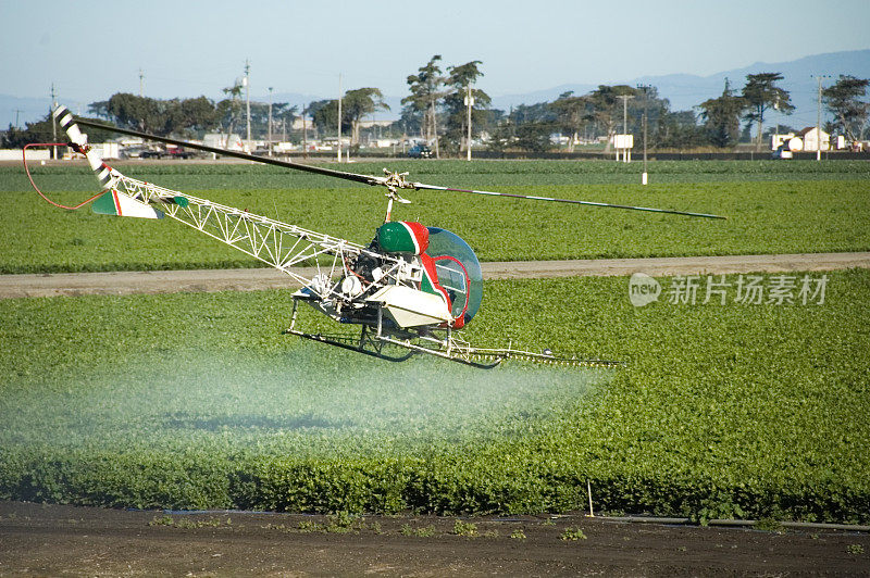作物喷粉机-直升机喷洒