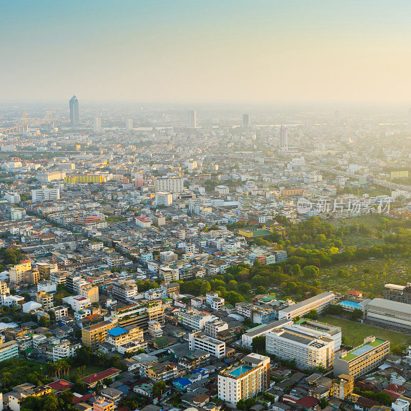 泰国曼谷的城市景观全景