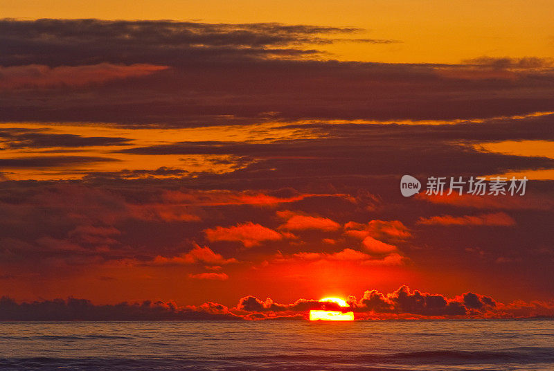 太平洋上的日落