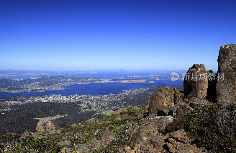塔斯马尼亚霍巴特澳大利亚惠灵顿山风景城市