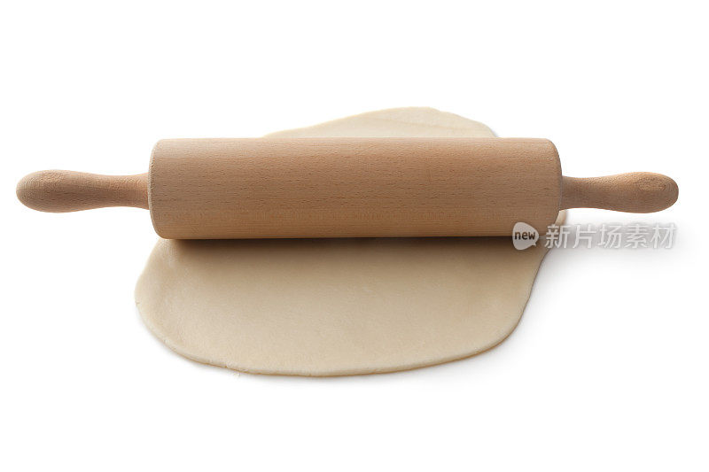 烘焙材料:面团和擀面杖