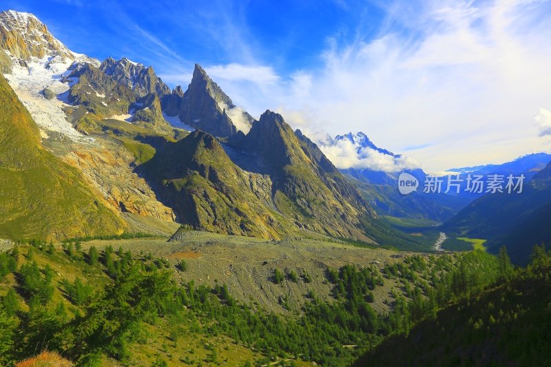 勃朗峰，高山景观，库马约尔，意大利奥斯塔