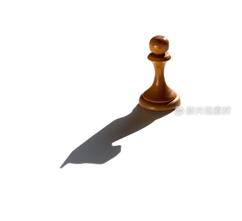 一枚投下一枚骑士棋子的棋子暗含着力量和抱负的概念
