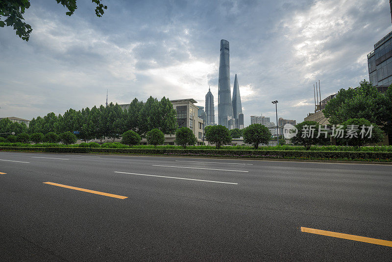 上海城市，建筑和道路