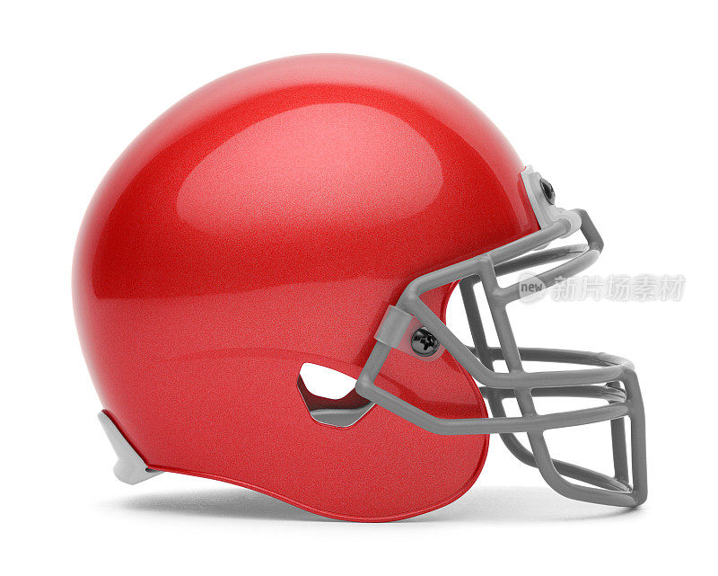 红色的橄榄球头盔