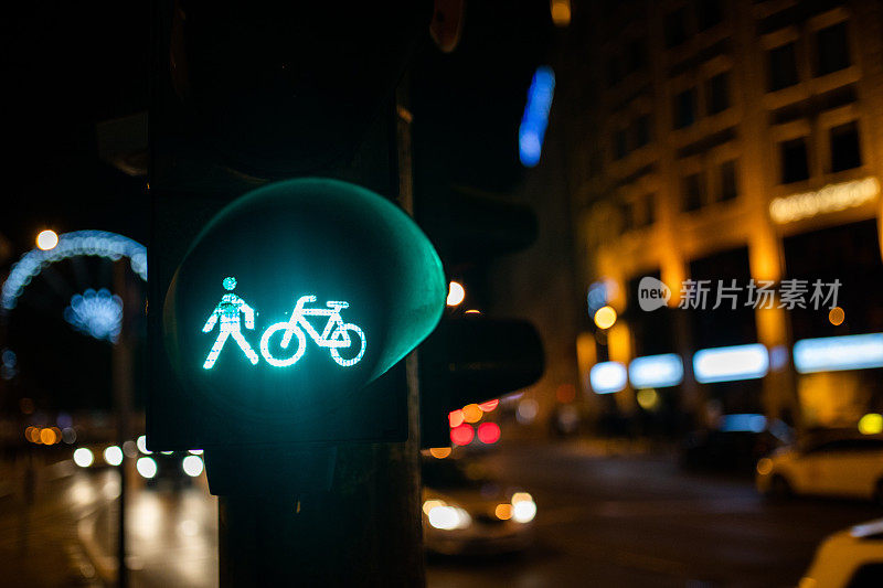 自行车和人的交通灯