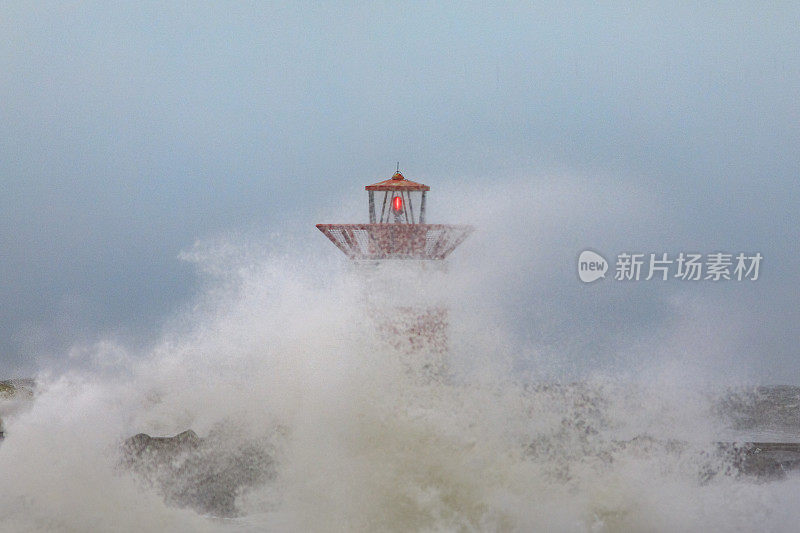 海牙海岸的暴风雨天气