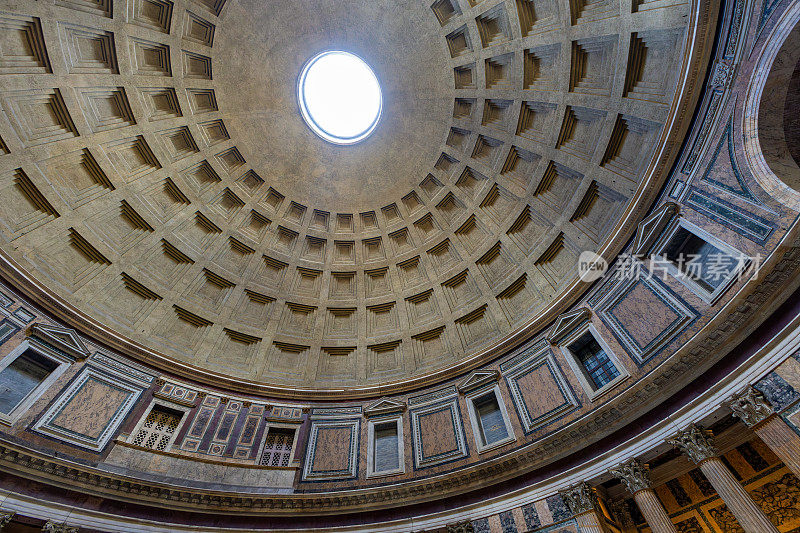罗马万神殿圆顶的内部部分