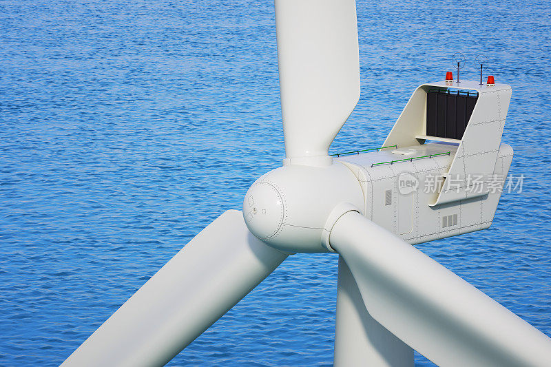 海上的工业风力涡轮机