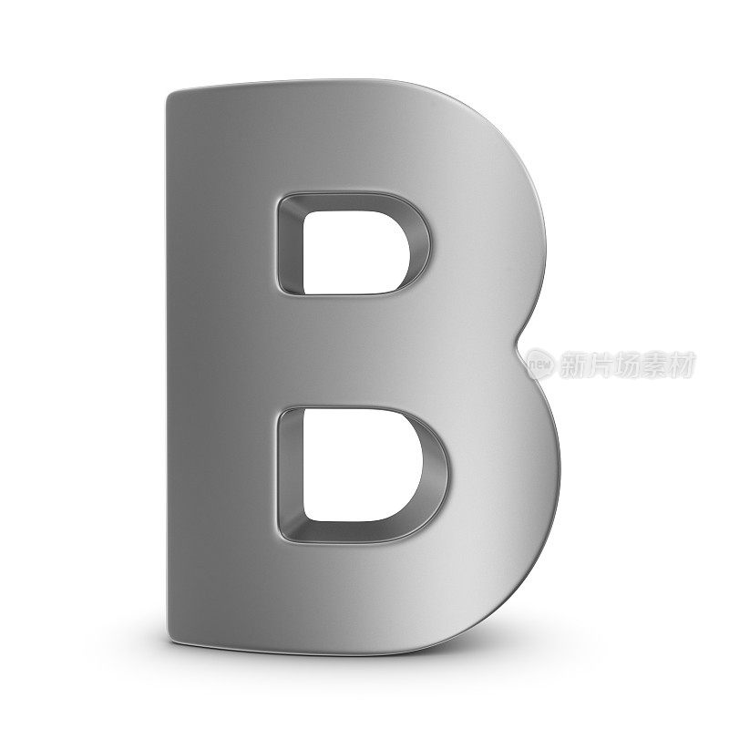 金属字母B