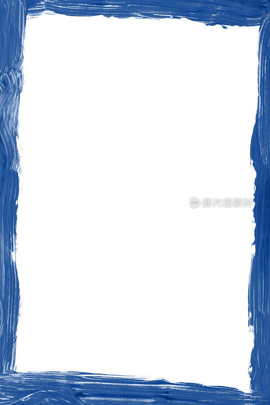 蓝色画框与白色空间