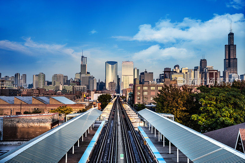 地铁和芝加哥市中心-交通在芝加哥，伊利诺伊州