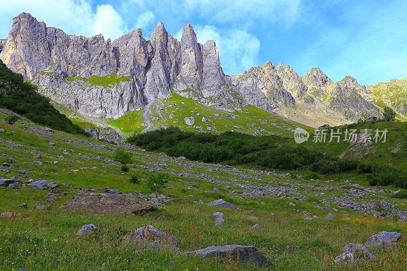 阿尔卑斯山景观，勃朗峰-瑞士，意大利，法国阿尔卑斯山