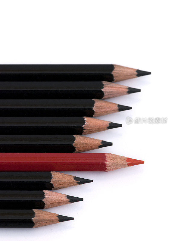 涂色铅笔，脱颖而出。