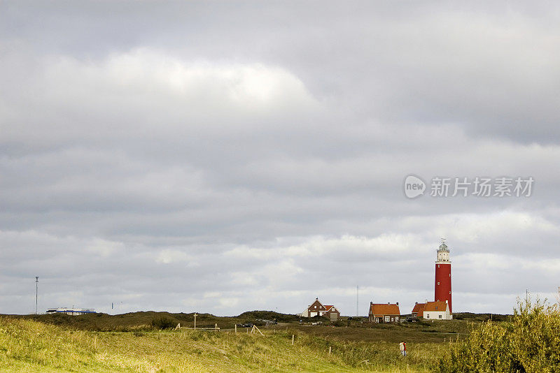 灯塔Texel在风景