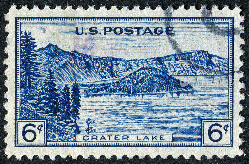 火山口湖的邮票