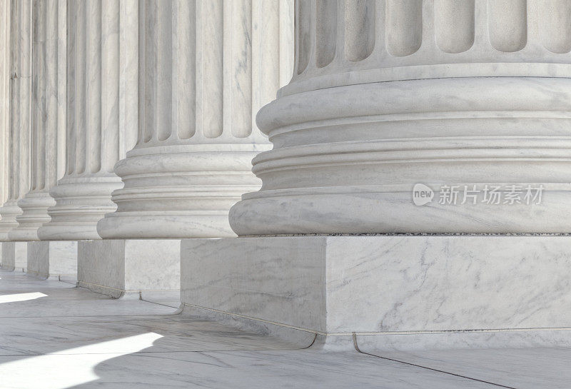 美国最高法院建筑细节柱的基础