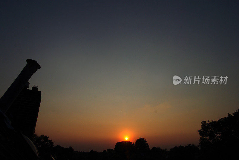 乡间的日落景色