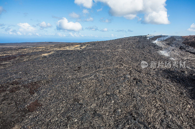 火山和熔岩的航拍