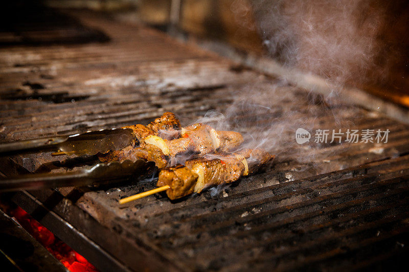 烧烤鸡肉串肉扦