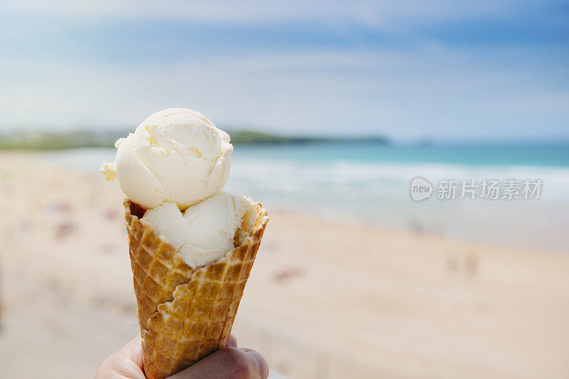 纽基菲斯特拉海滩的冰淇淋