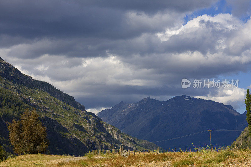 博尔森(阿根廷)景观，多云的天空