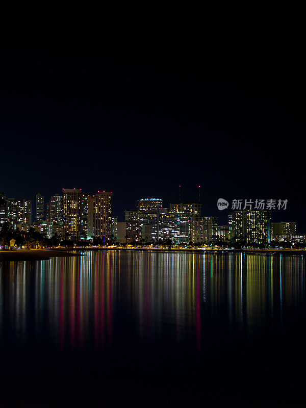 夏威夷的檀香山夜景