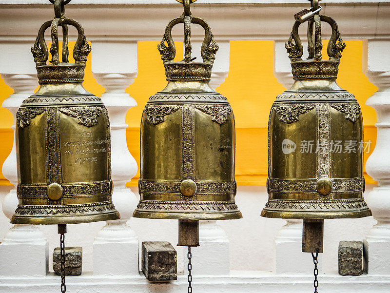 泰国清迈辛格寺的三个钟