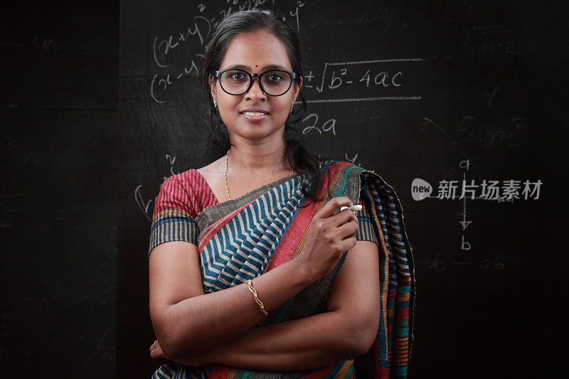 一位印度女教师的肖像