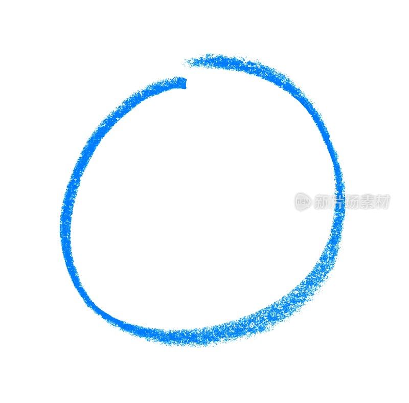孤立绘制的蓝色圆